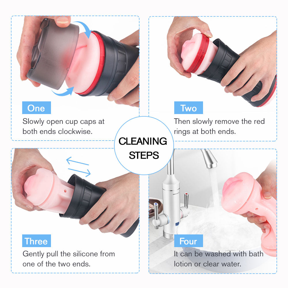 YoYoLemon 2 in 1 Male Masturbator Cup with Deep Throat Mouth Design and Realistic Tight Vagina, Masturbation Oral Sex Toys for Men 5